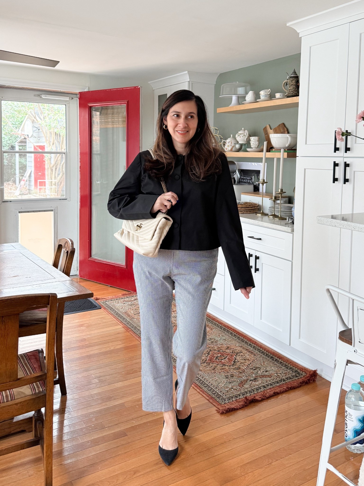 I heard you were looking for workwear. Here’s the outfit that is easy, timeless, and office ready.
Houndstooth Tailored trousers, a black jacket, and a classic heel. 

Who said workwear had to be boring? 

#LTKOver40 #LTKWorkwear #LTKgrwm