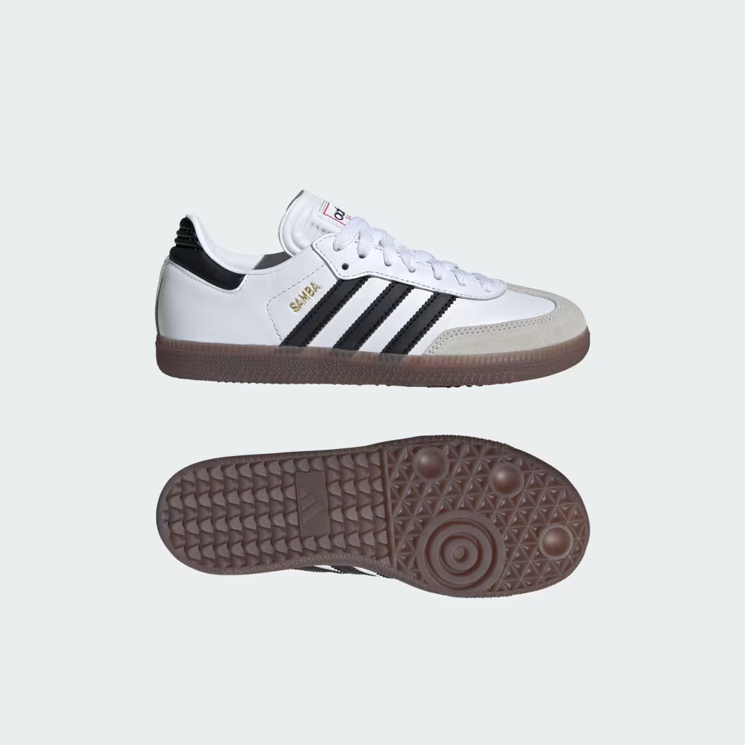 adidas Samba Indoor Soccer Shoes Kids White 2.5 Kids | adidas (US)