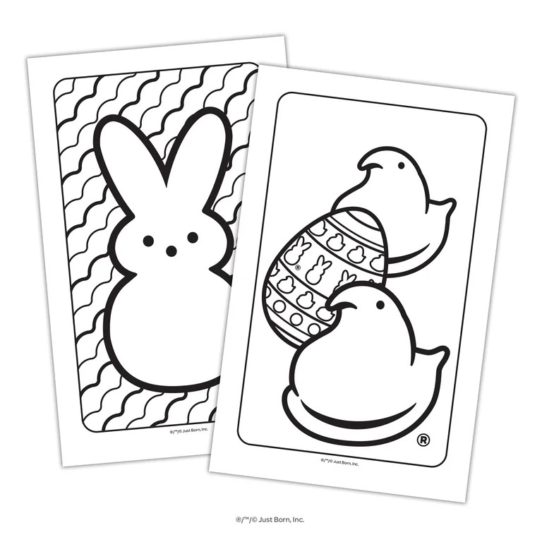 PEEPS Easter Activity Pack with Coloring Book and Mini Crayons, Paperback by Bendon | Walmart (US)