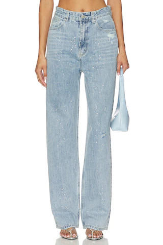 LIONESS Diamante Jeans in Light Denim | REVOLVE | Revolve Clothing (Global)
