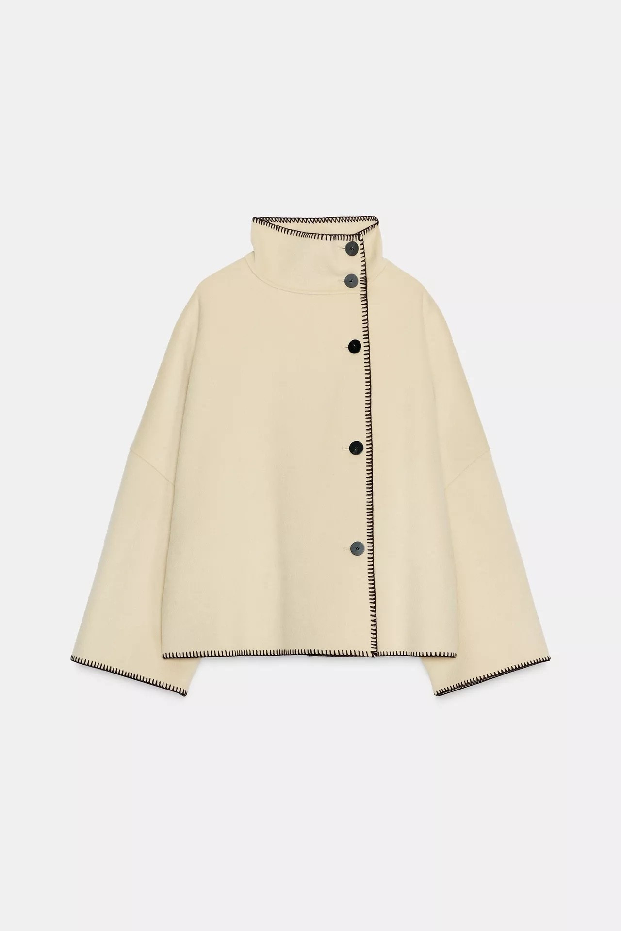 Zara Finds: Contrast stitch wool jacket 

#LTKStyleTip