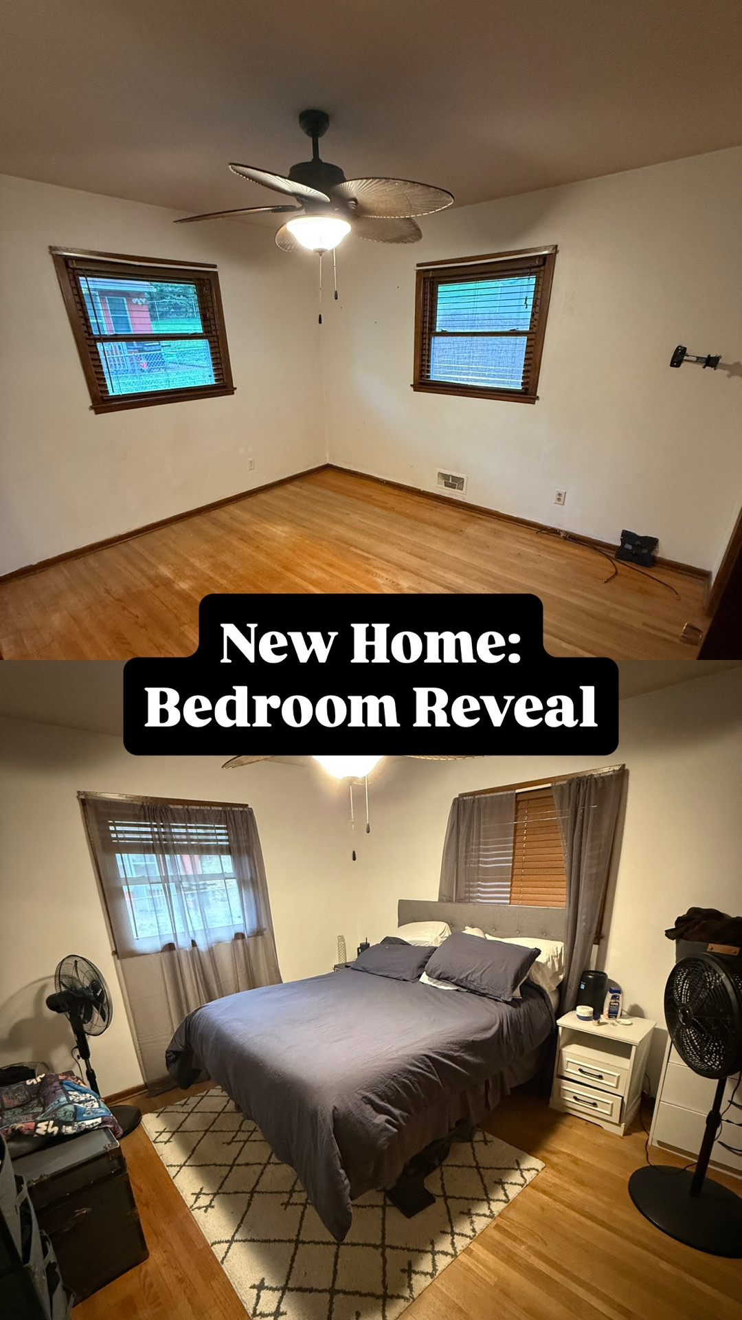 Showing the before / after of our primary bedroom in our new house 🎉

#LTKHome #LTKdayinmylife #LTKmorningroutine