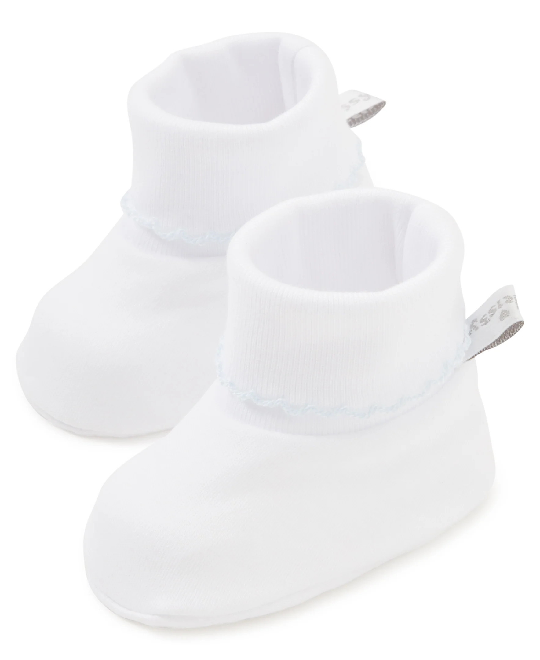 White/Blue Kissy Basics Booties | Kissy Kissy