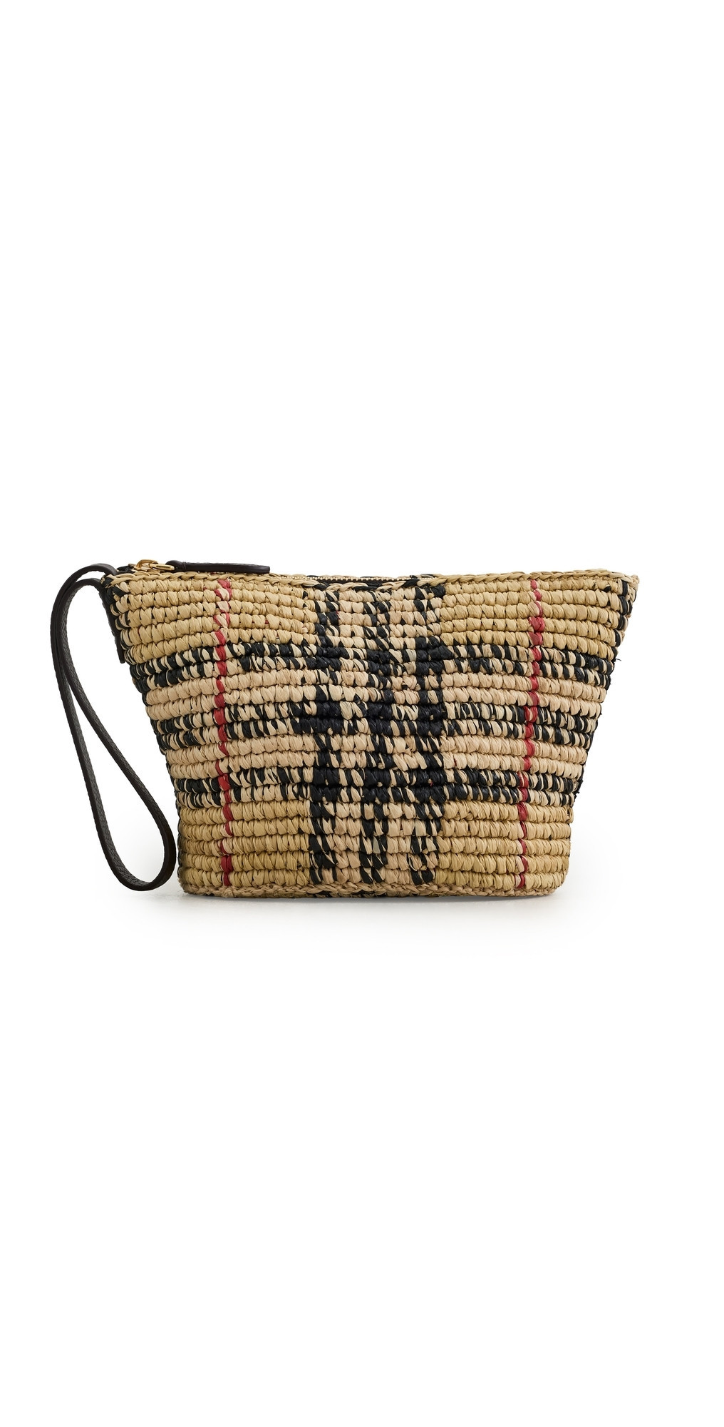 Burberry Margate Small Raffia Pouch Sand One Size | Shopbop