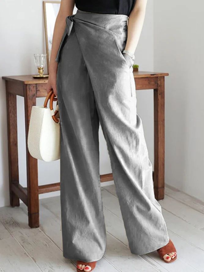 Vintage Cotton-Blend Wide Leg Pants | StyleWe (US)
