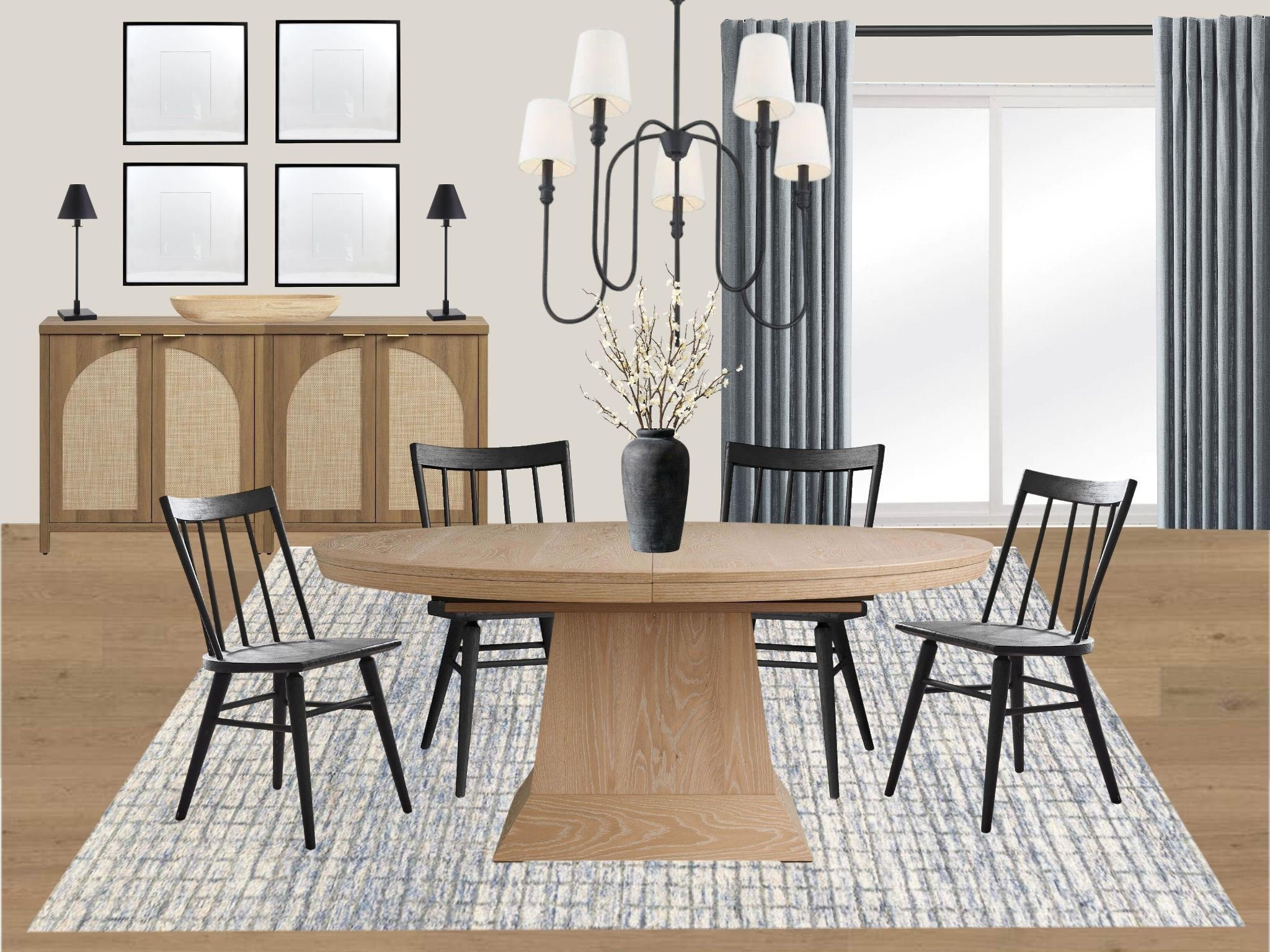 Modern transitional dining room design 

#LTKHome