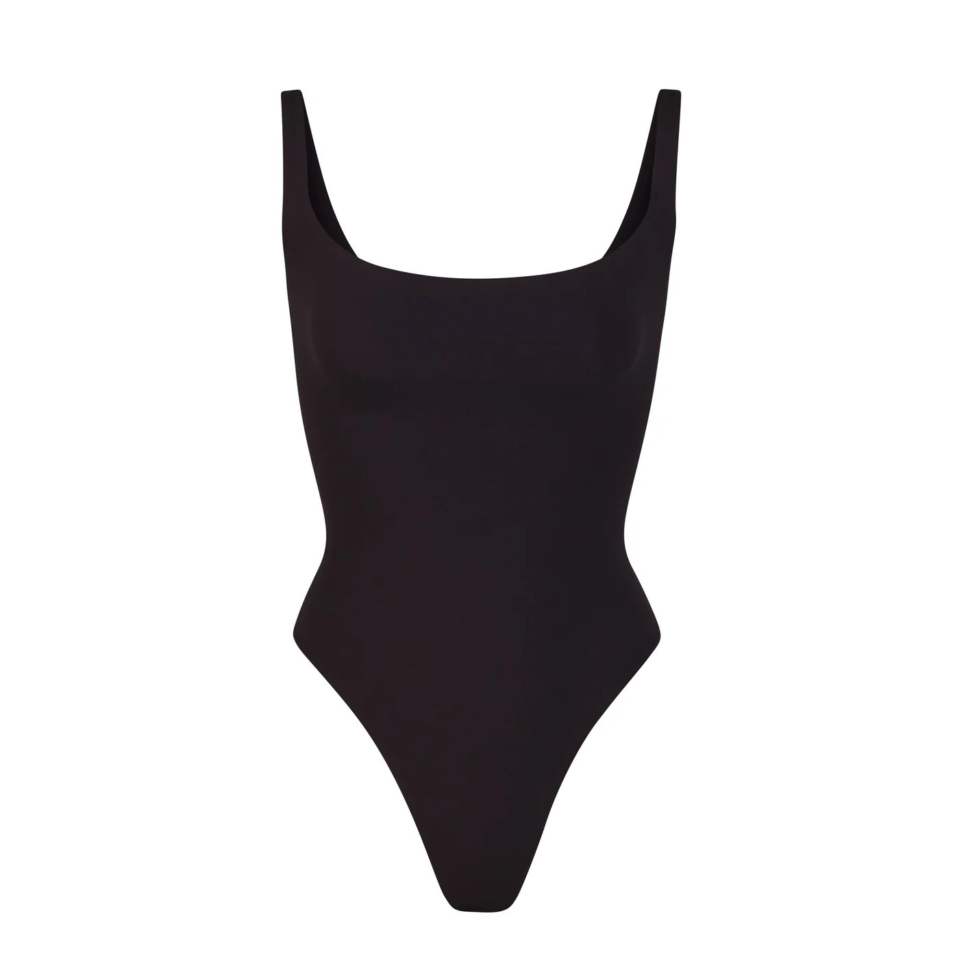 Fits Everybody Square Neck Bodysuit - Onyx | SKIMS | SKIMS (US)
