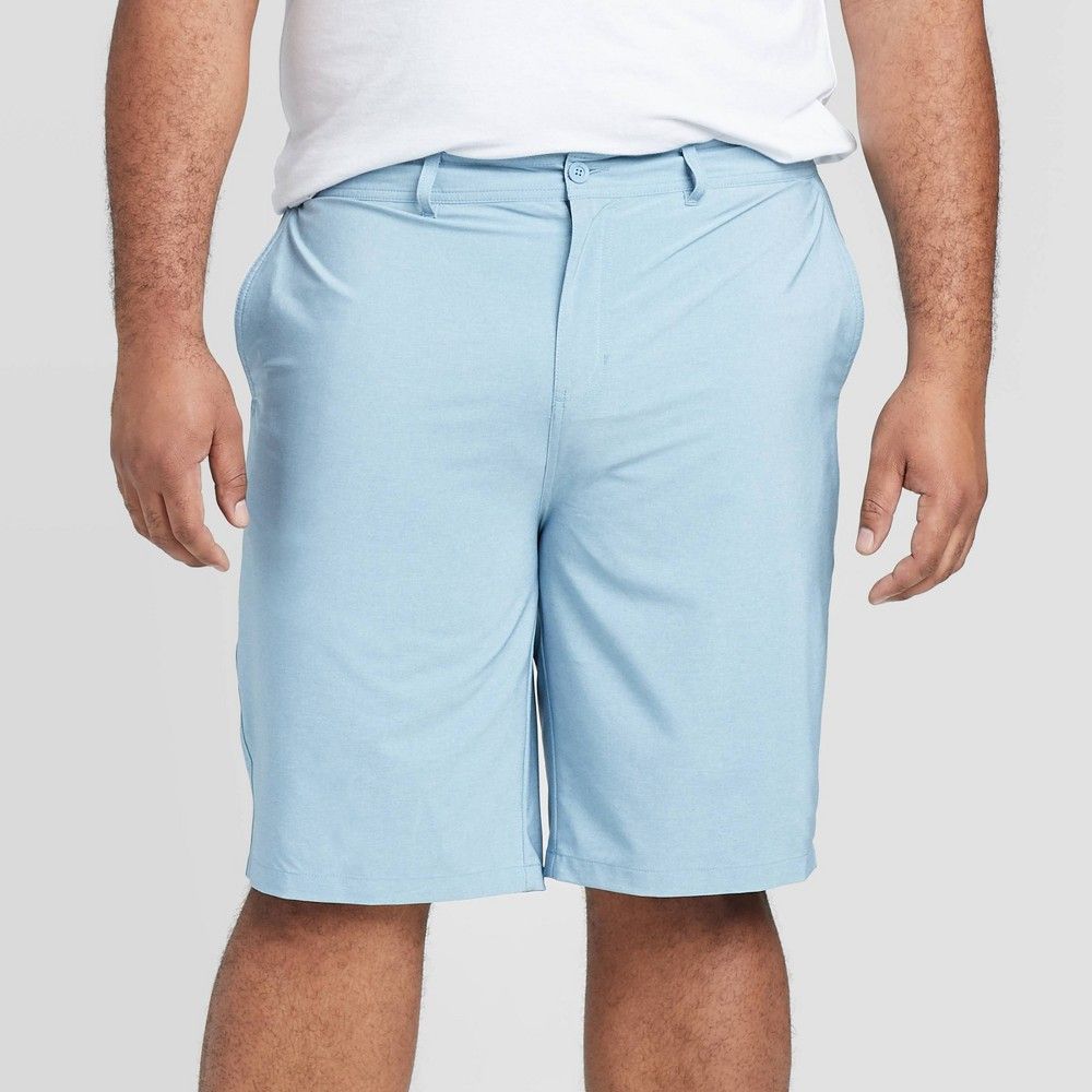 Men's Big & Tall 10.5"" Rotary Hybrid Shorts - Goodfellow & Co Dusty Blue 50 | Target