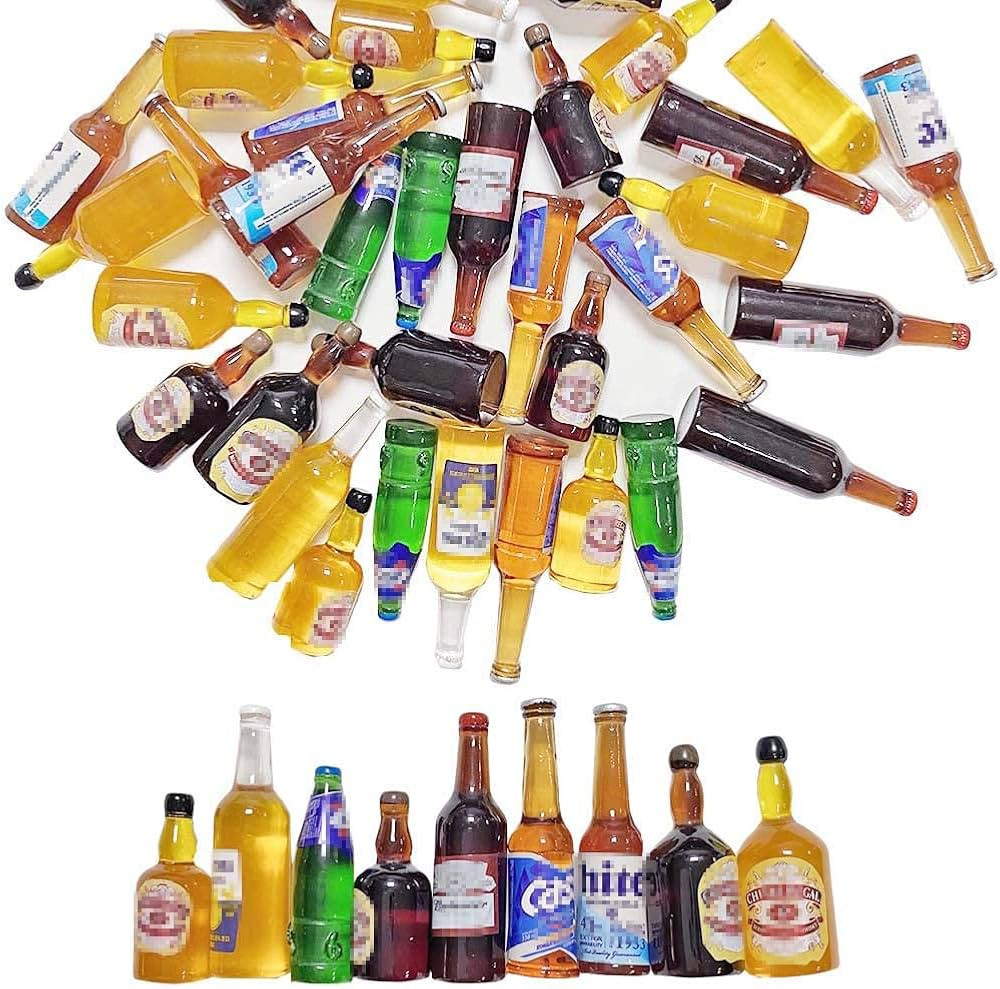 Juland 40PCS Miniature Mini Beer Drinks Decoration Beer Glass Model Mixed Wine Coffee Resin Sets ... | Amazon (US)