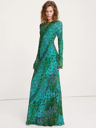 Bias-Cut Chiffon Maxi Dress | Banana Republic (US)