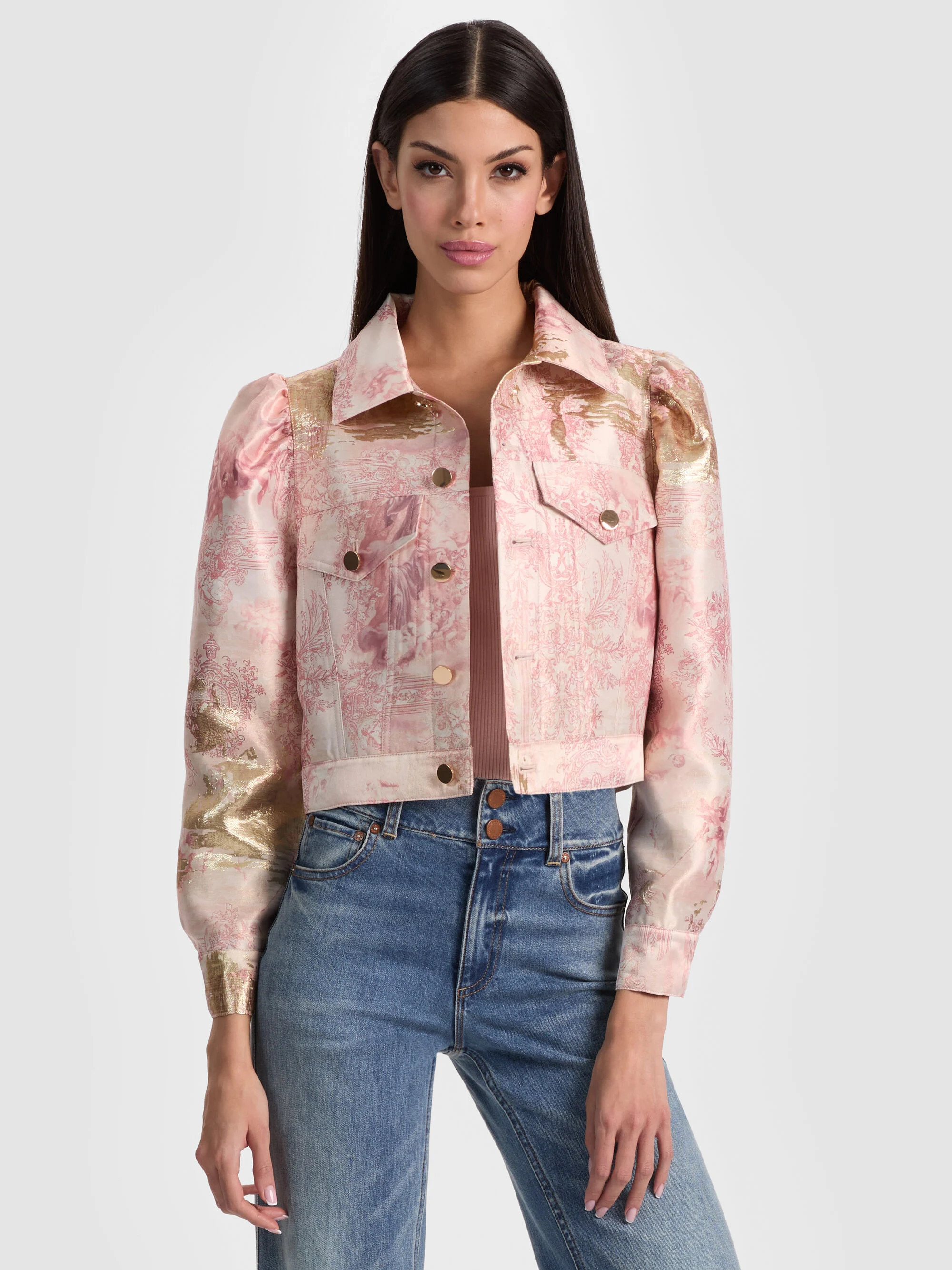 LANA PUFF SLEEVE JACKET | Alice + Olivia
