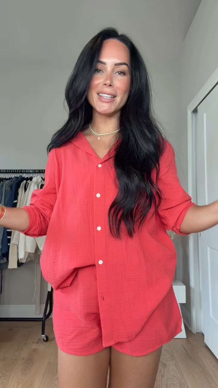 You will be so obsessed with this outfit for summer!!! 😍￼I will have it linked on my LTK 🌺

My sizing 4’7, 145lbs, 32dd
I’m wearing size smalls