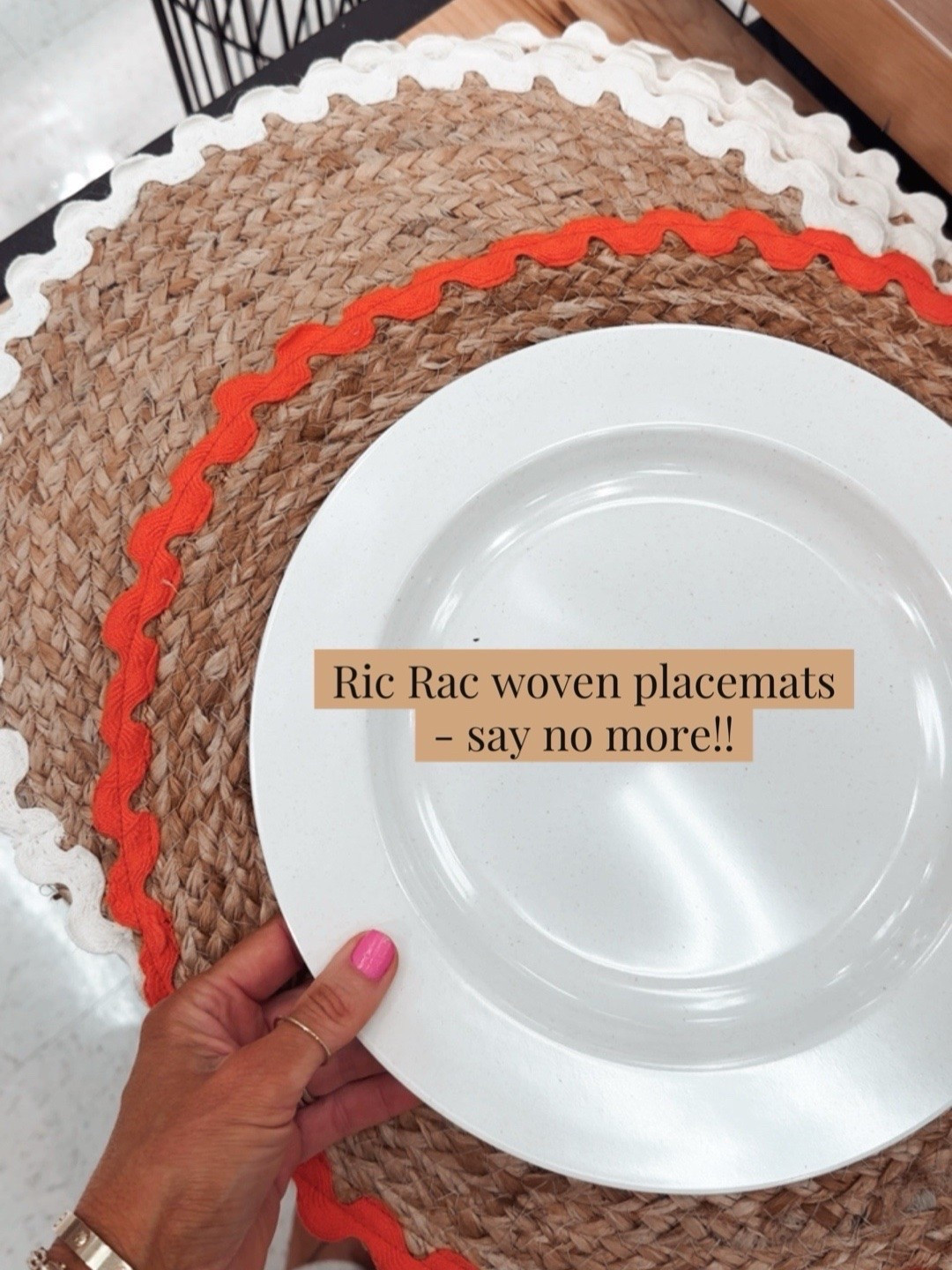 Ric rac woven placemats?! Say less!

#LTKHome #LTKOver40 #LTKSeasonal