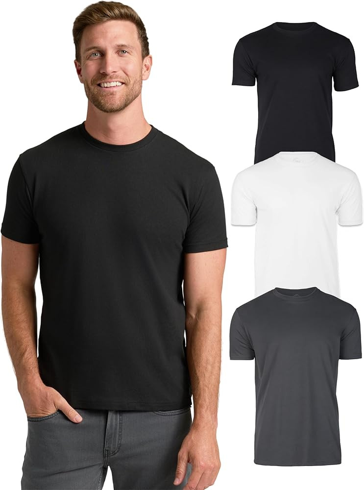 True Classic Mens T-Shirts – Short Sleeve Crew Neck T Shirts for Man, Cotton Blend Plain Novelt... | Amazon (US)