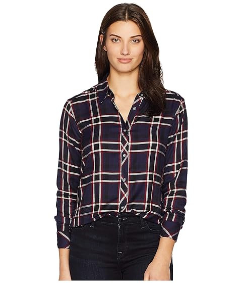 Michael Stars Woven Plaid Boyfriend Shirt | Zappos