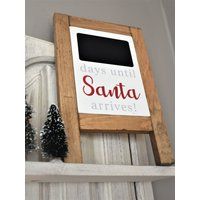 Santa Countdown  Chalkboard Countdown  Santa Chalkboard Countdown Sign  Santa Sign  Christmas Countdown  Christmas Sign  Countdown | Etsy (US)