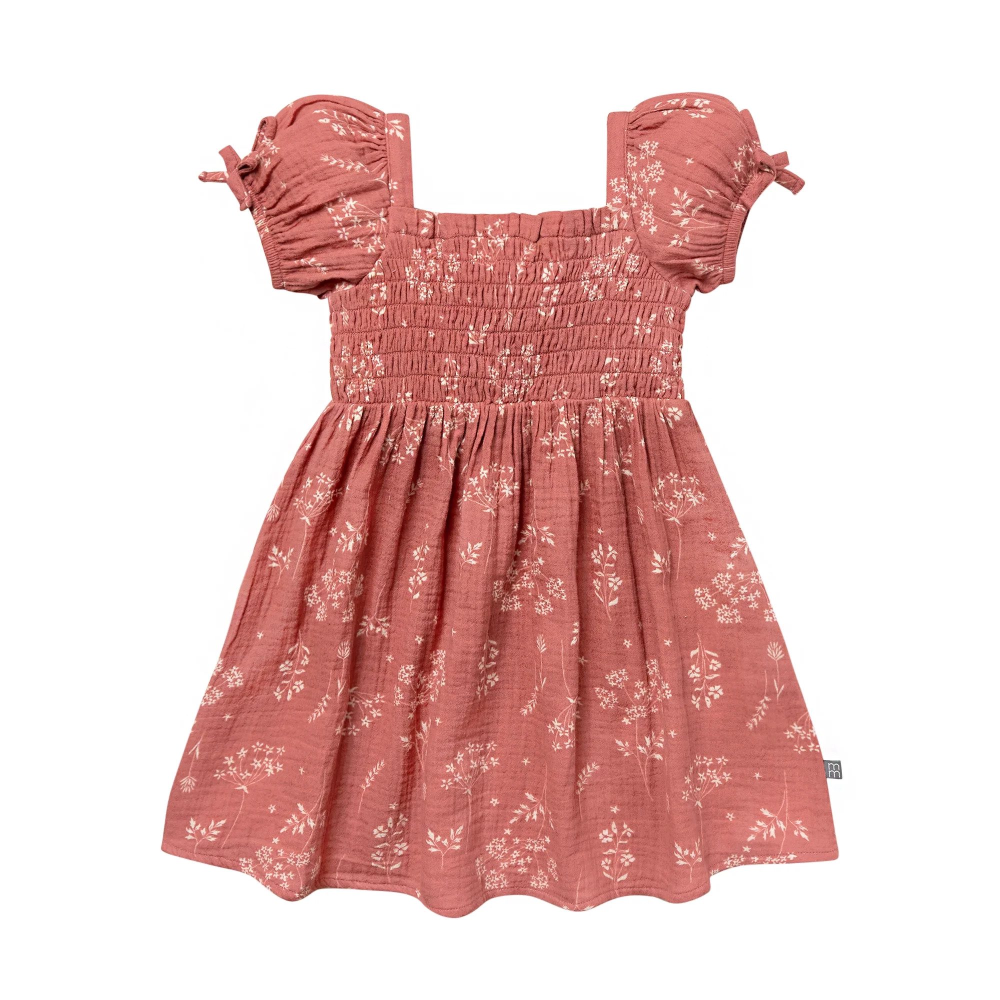 Modern Moments by Gerber Toddler Girl Smocked Dress with Bows, Sizes 12M-5T | Walmart (US)