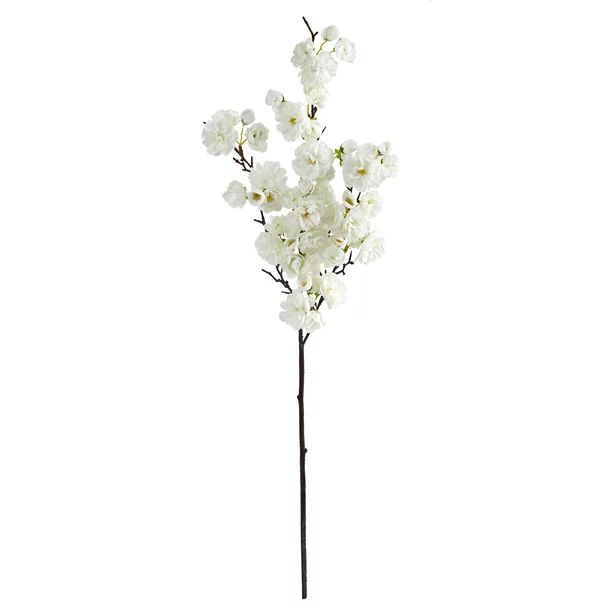 Nearly Natural 35in. Cherry Blossom Artificial Flower (Set of 3), White | Walmart (US)