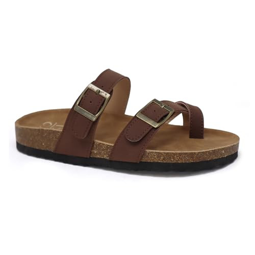 YOKI-GIAN-280 Women's Cork Footbed Sandal, Brown, 8.5 M US | Amazon (US)