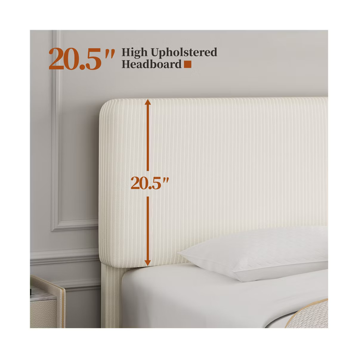 Yaheetech Upholstered Bed Frame with Adjustable Headboard and Mattress Foundation with Wooden Sla... | Target