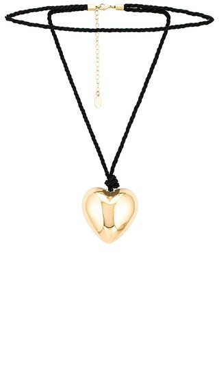 Metallic Heart Choker in Gold | Revolve Clothing (Global)