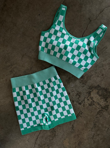 Green With Envy Checkered Set | Slater Vintage