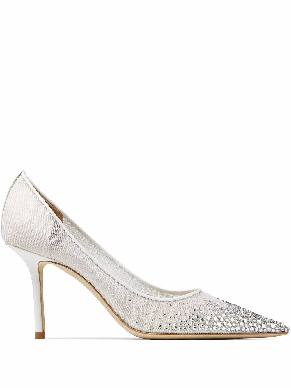 Jimmy Choo Love 85mm Pumps | White | FARFETCH UK | Farfetch Global