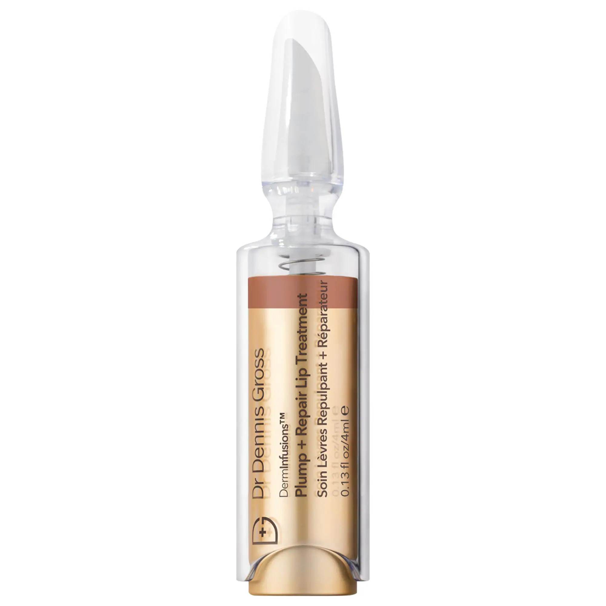 Dr. Dennis Gross Skincare DermInfusions Plump + Repair Tinted Lip Treatment with Hyaluronic Acid Beige - neutral pale tan .13 oz/4 ml | Sephora (US)