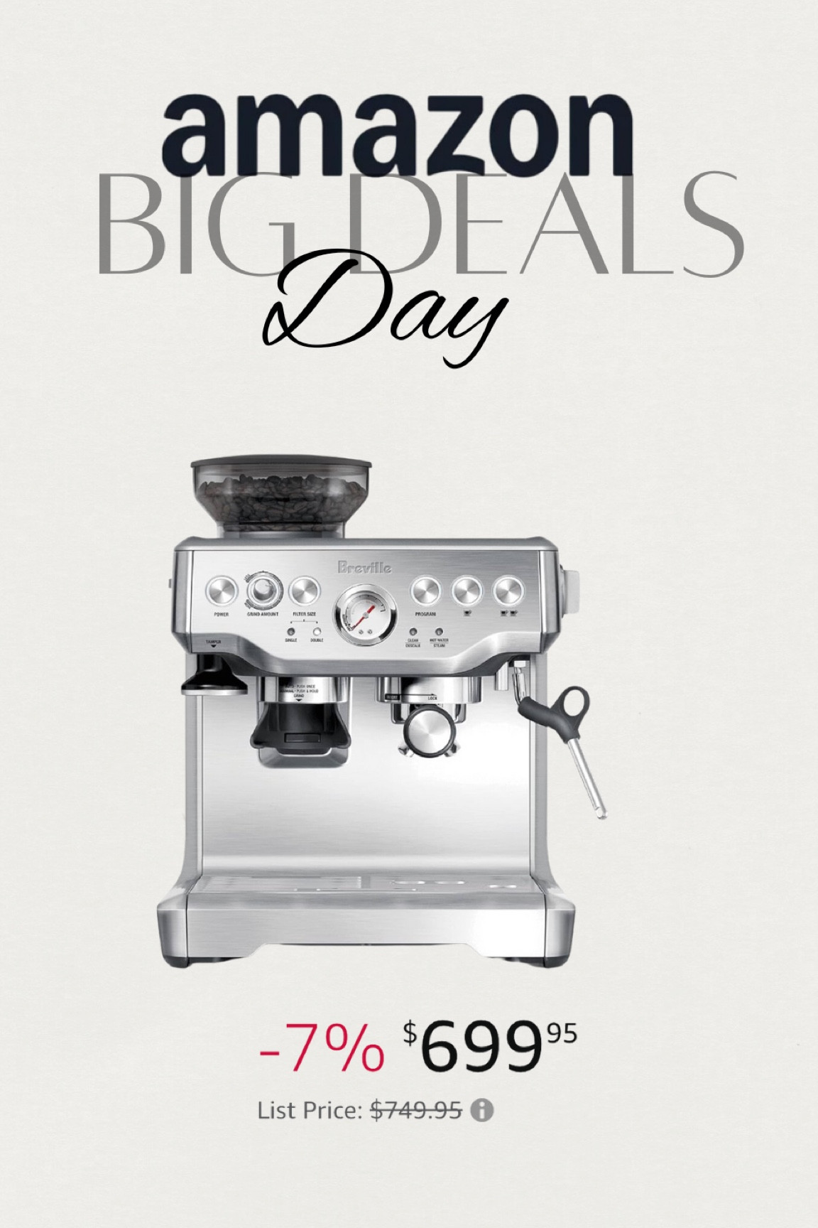 Amazon — big deals day — this breville coffee maker is the perfect gift for everyone!✨ 

#breville #brevillecoffeemaker #espressomaker #coffeelovers #giftideas #giftideaforeveryone #gifts #amazonfinds #amazonsale #amazonbigdealsday #bigdealsdsy #LTKCyberWeek

#LTKHome #LTKGiftGuide #LTKSaleAlert
