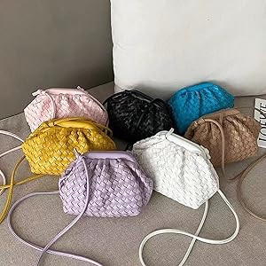 NAARIIAN Woven Crossbody Bags for Women Evening Clutch Hobo Cloud Purse Designer Handbags for Lad... | Amazon (US)