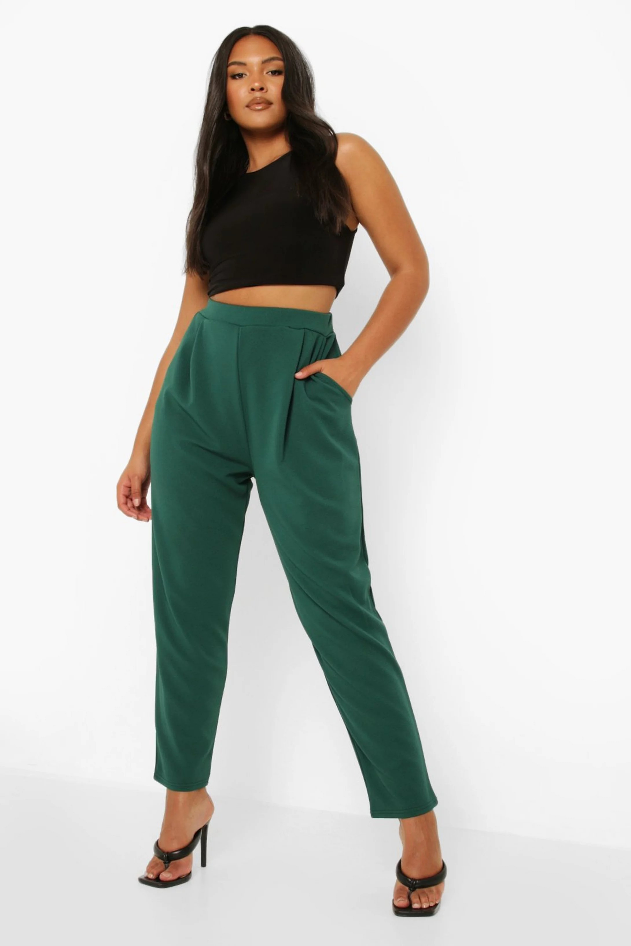 Plus Pleat Front Pants | Boohoo.com (US & CA)