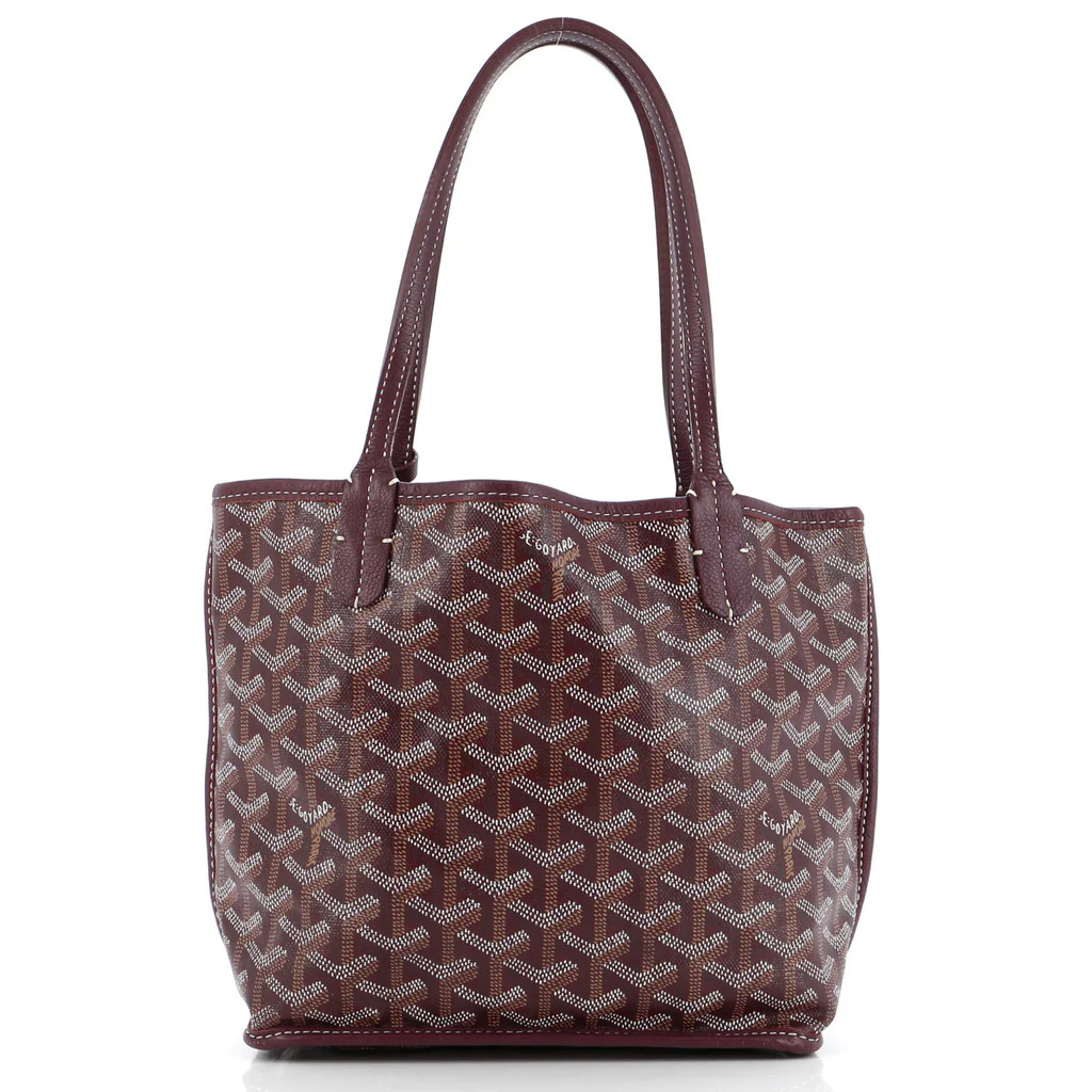 Anjou Reversible Tote Coated Canvas Mini | Rebag