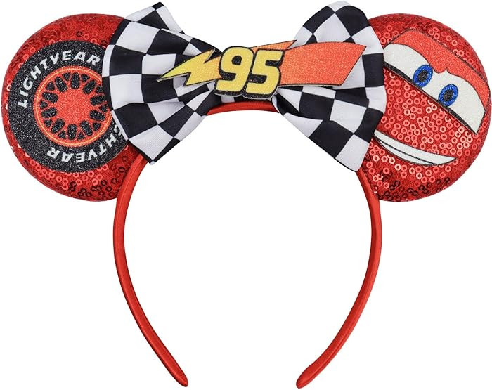 Mouse Ears Headband, Lighting McQueen Car Ear Headbands for Boys Birthday Party - Car Ear Headban... | Amazon (US)