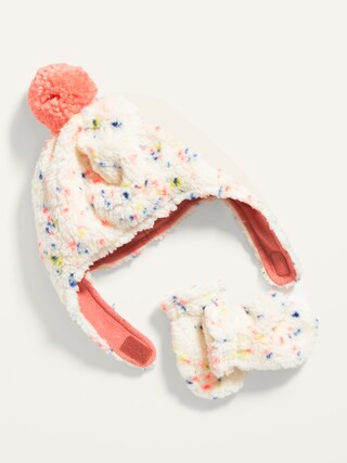Unisex Sherpa Trapper Hat & Mittens Set for Toddler | Old Navy (US)