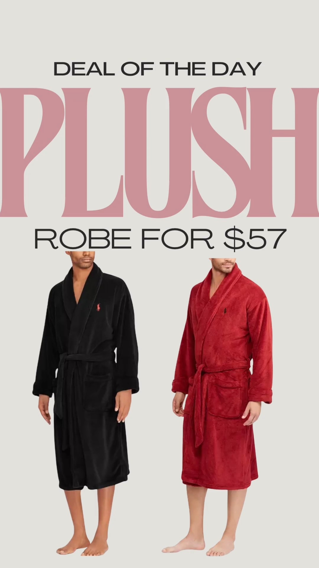 Not to be dramatic but this is the kind of robe men never buy for themselves — and then never take off once they own it.
Ultra-plush, hotel-level cozy, and only $57 right now.
Perfect for mornings, nights, and “I’m not getting dressed” days.

Luxury hotel robe energy… without the hotel price.
Plush, cozy, and $57 (yes, for men).

plush robe for men
men’s luxury robe
men’s robe under $60
cozy robe for men
hotel style men’s robe
best robe for men
men’s loungewear deals
gift ideas for him
affordable luxury men’s robe
plush fleece robe men

#LTKMens #LTKGiftGuide #LTKHoliday