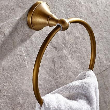 Leyden Antique Bathroom Accessories Brass Towel Ring Towel Rack Towel Shelf Lavatory Accessories ... | Amazon (US)