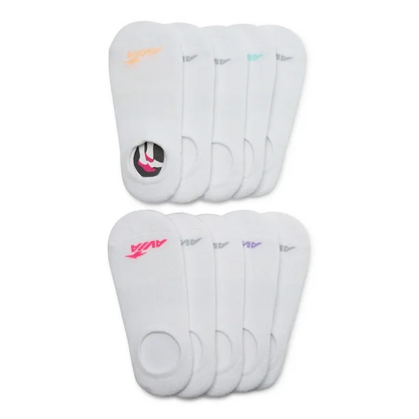 Avia Women's Performance Comfort Cuff No Show Liner Socks, 10-Pack - Walmart.com | Walmart (US)