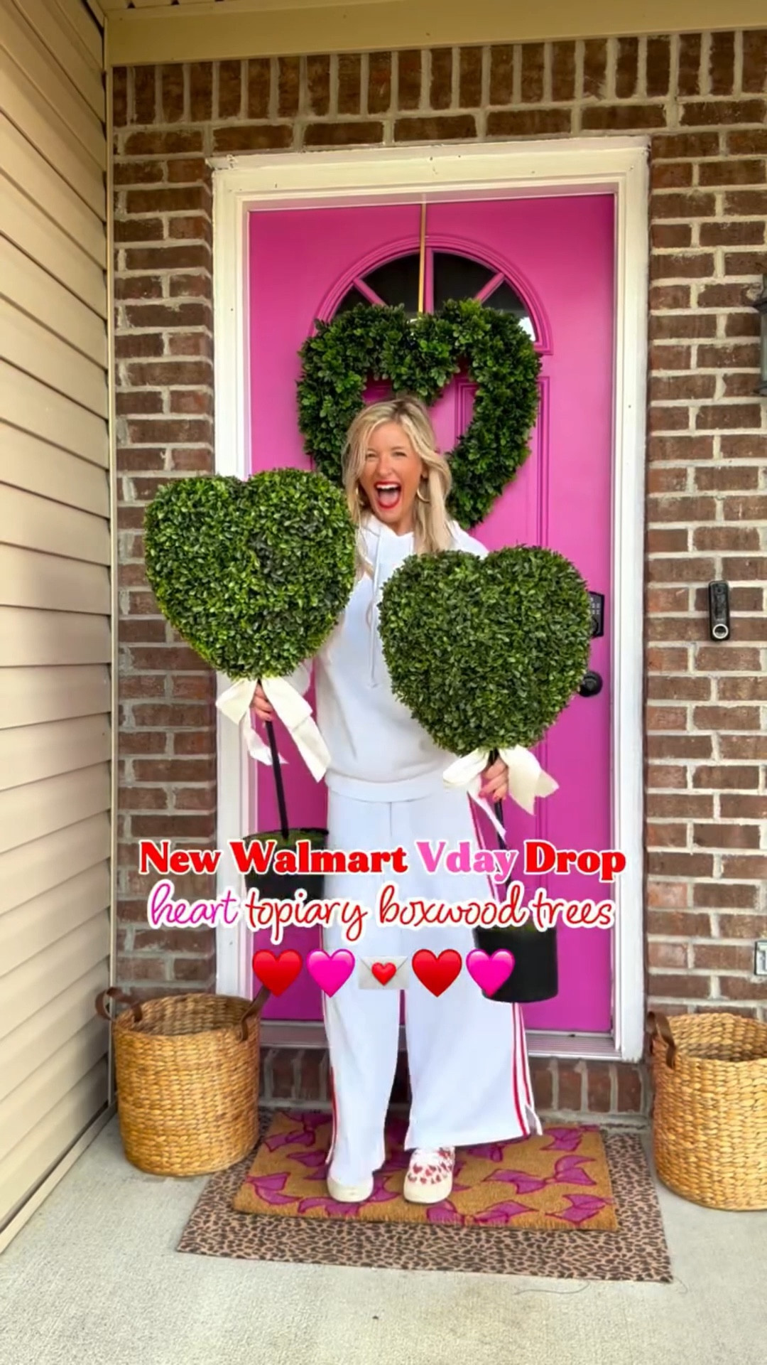 Walmart Valentine’s Day decor loading! ♥️🩷 My heart skipped a beat over these adorable heart topiary boxwood trees! Comment HEART to shop! 💌

I will decorate the front porch for heart day later this week, but these deserved an unboxing for now! 🫶🏼 Bring on all the Valentine’s Day decor. 

#valentinesdecor #valentinesdaydecor #walmartfinds #frontporchdecor #walmartexclusive #vdaydecor #valentinesday #porchdecor #homedecor #valentinesinspo

#LTKFindsUnder100 #LTKHome #LTKSeasonal