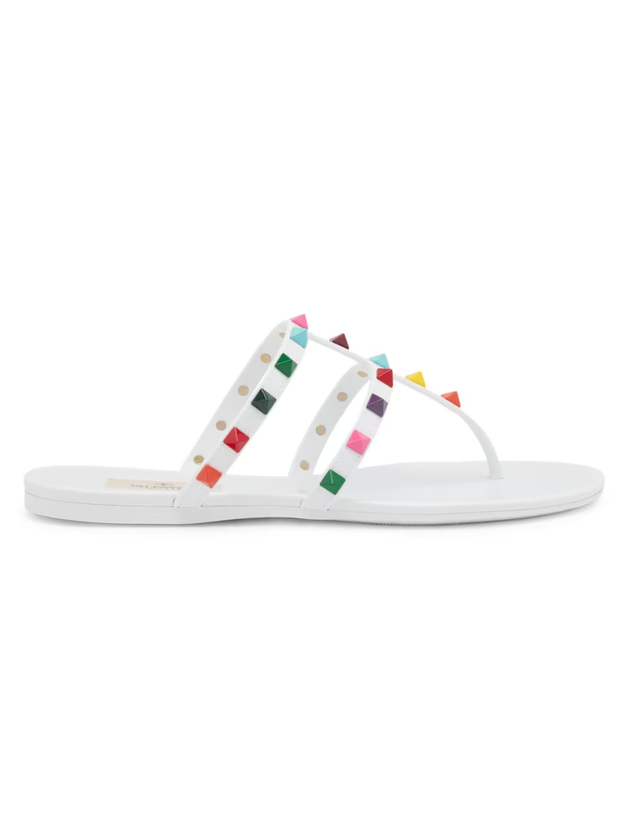 Rockstud PVC Thong Sandals | Saks Fifth Avenue