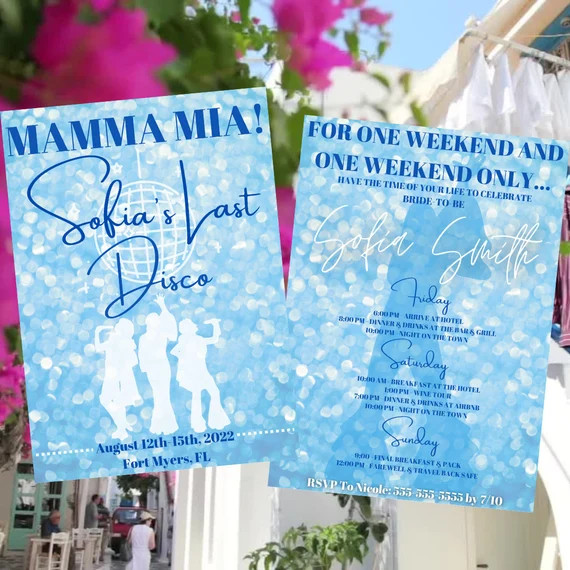 Mamma Mia Bachelorette Invitation Mamma Mia Invitation - Etsy | Etsy (US)