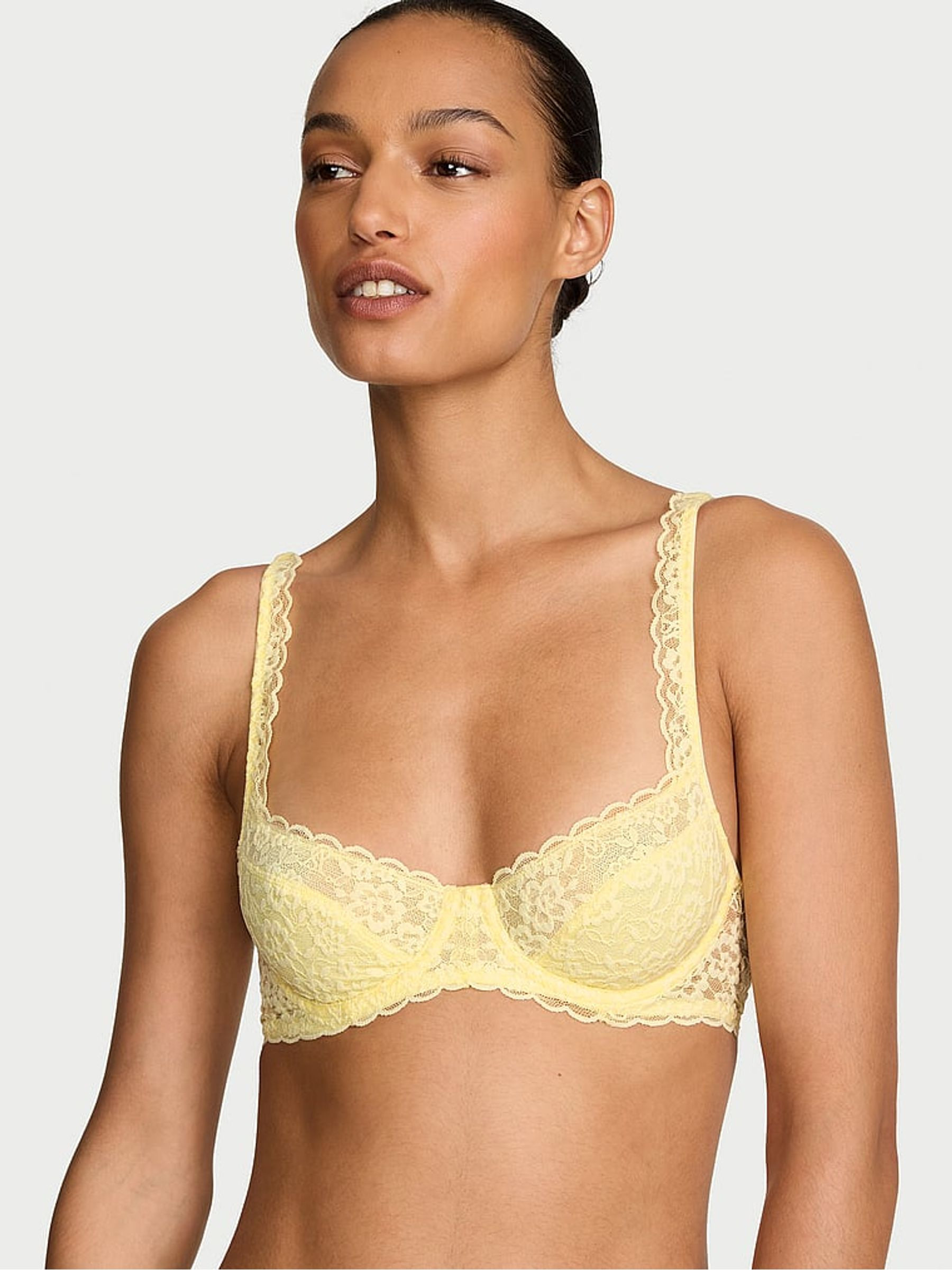 Lemonade Yellow Unlined Balcony Lace Bra | Victoria's Secret UK | Victoria's Secret UK
