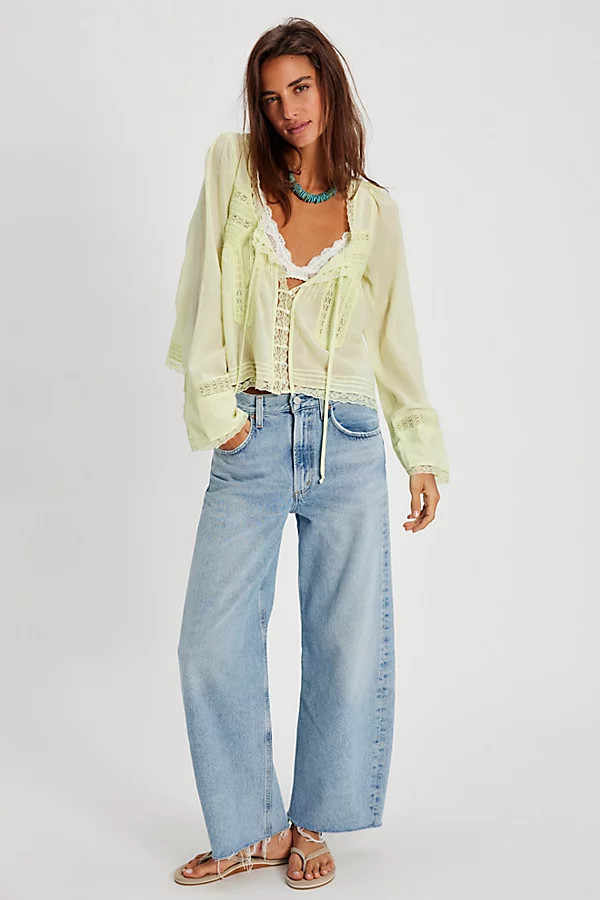 AGOLDE Low Curve Fray Jeans | Free People (Global - UK&FR Excluded)
