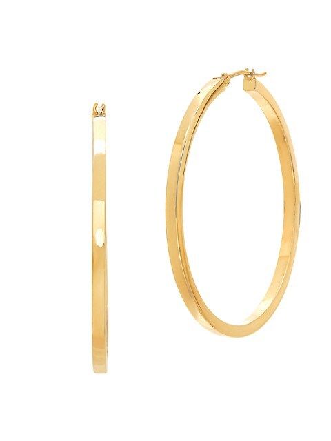 14K Yellow Gold Tube Hoop Earrings | Saks Fifth Avenue OFF 5TH