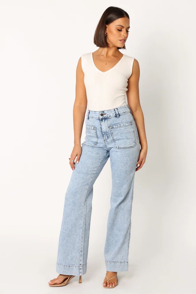 Nico Wide Leg Jean - Blue | Petal & Pup (US)