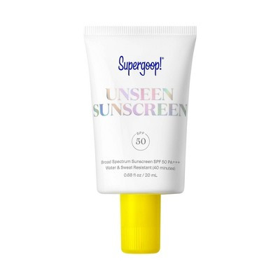 Supergoop! Unseen Mini Clear & Invisible Face Sunscreen - SPF 50 - 0.68 fl oz: Lotion, Travel Size, Face Application | Target