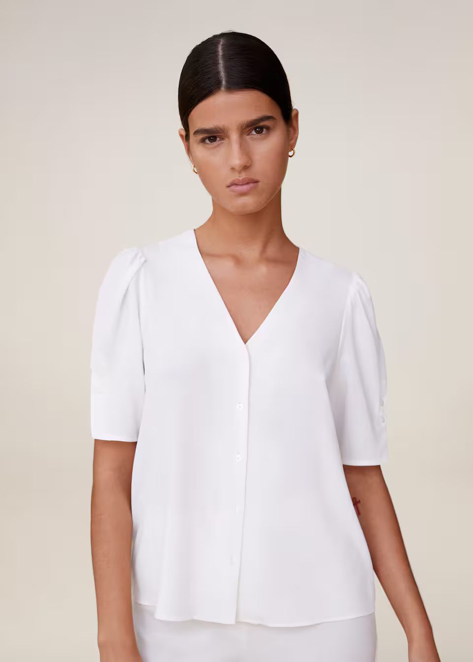 Puff sleeves blouse | MANGO (US)