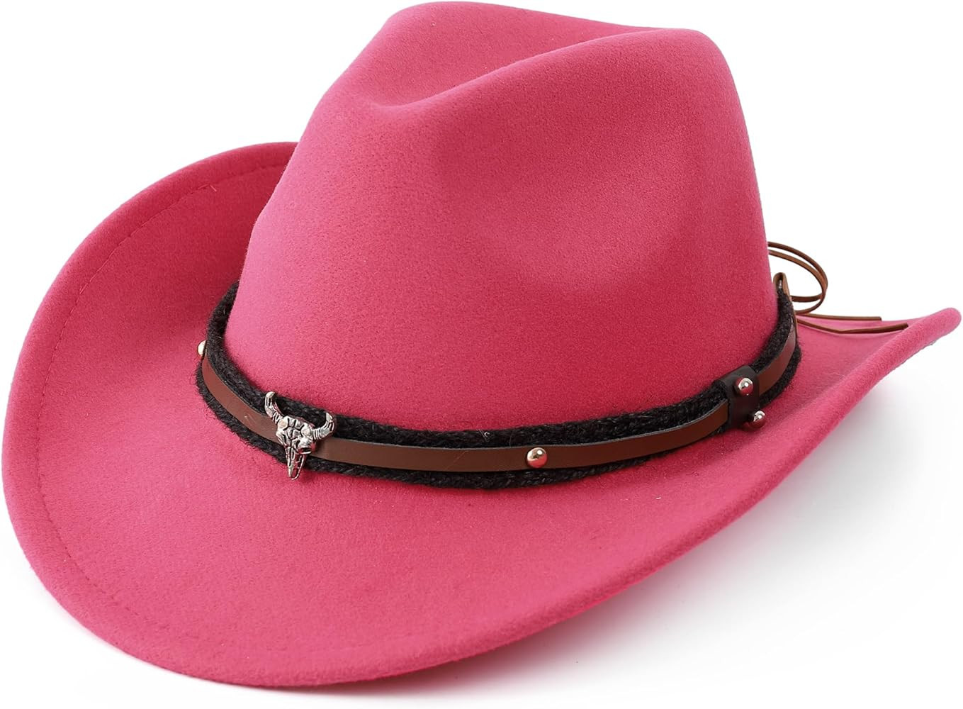 DOCILA Unisex Western Cowboy Hat Faux Fur Felt Cowgirl Hats American Fedora Hats Outdoor Wide Bri... | Amazon (US)