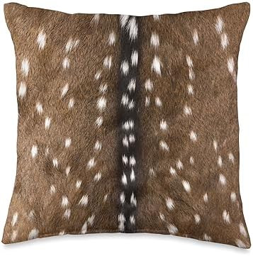 Exotic Axis Deer Hide Print Throw Pillow | Amazon (US)