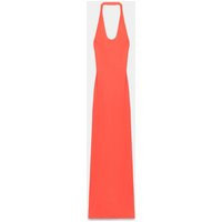 Zara - Long Halter Dress - Neon Orange - Xxl - Woman | Zara US