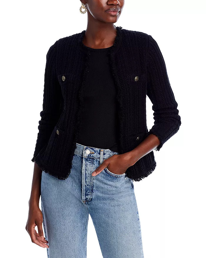 Fringe Trim Cardigan - 100% Exclusive | Bloomingdale's (US)